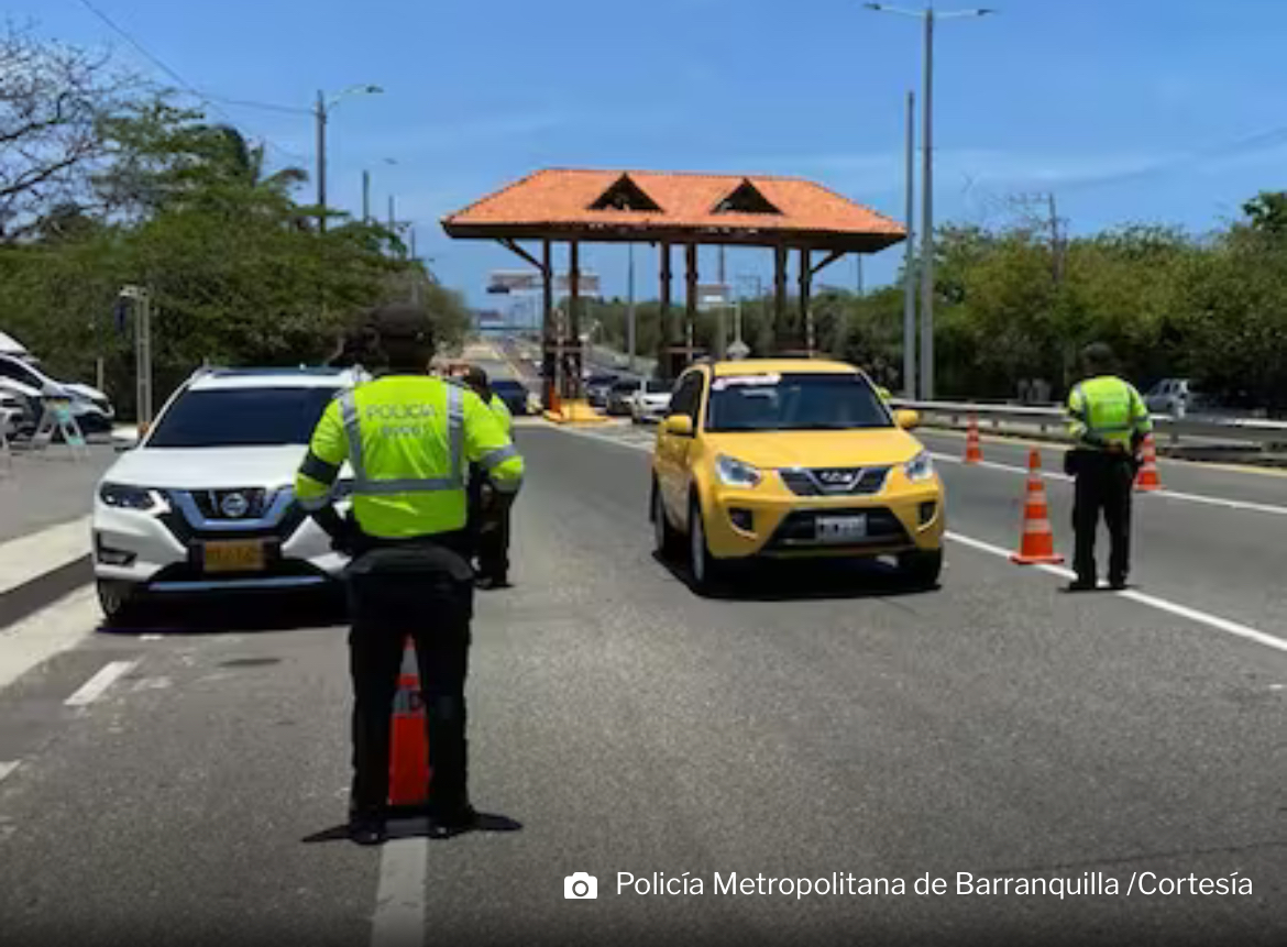 Ocho accidentes y más de 300 comparendos durante el puente festivo en Barranquilla
