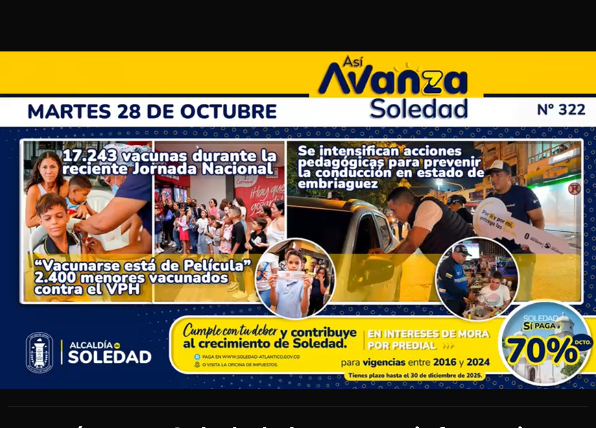#AsiAvanzaSoledad 28 de Octubre de 2025